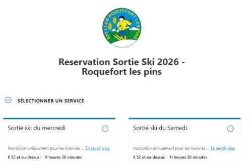 La platforme de réservation pour les sorties est ouvertes